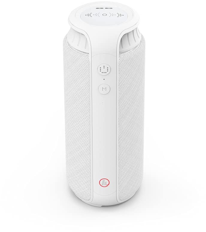Hama Bluetooth Lautsprecher Pipe 2.0 spritzwassergeschützt (Tragbare Bluetooth Box mit Touch Panel, Musikbox wassergeschützt nach IPX4, 24 W, Aux, 12 h Spielzeit, True Wireless Stereo) weiß