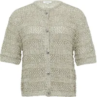 s.Oliver Ajour-Strickjacke mit Glitzereffekt Braun 4XL