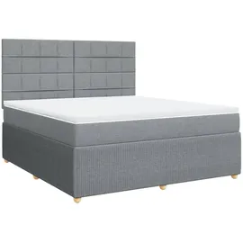 vidaXL Boxspringbett 180 x 200 cm Hellgrau