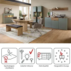 Innostyle Sitzbank INA Artisan Eiche Braun 126 x 49 x 40 cm