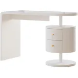 Vicco Schreibtisch Lara Weiß Hochglanz, 120 x 50 cm 2 Schubladen