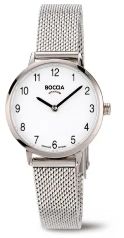 Boccia Damen Armbanduhr Trend 3345-02 Titan mit Edelstahlmilanaiseband