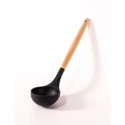 VIA NORDICA - Aufgusskelle Silikon mit Holzgriff ca. 32cm