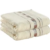 Erwin Müller Handtuch Handtuch "Achern" 2er-Pack, Frottier, Walk-Frottier Uni braun