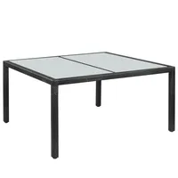 VidaXL Gartentisch 150 x 90 x 75 cm Schwarz