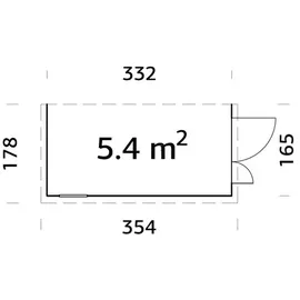 Palmako Mia 3,33 x 1,65 m natur