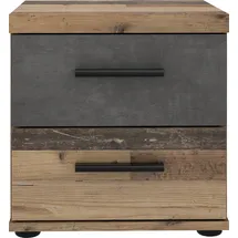 Forte Winnie grau old wood vintage, betonoptik dunkel grau), B:37,6cm H:38,6cm T:34,7cm, FSC-zertifizierter Holzwerkstoff, Sideboards, Nachtkonsole