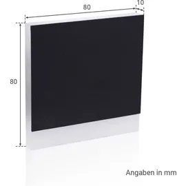 Longlife LED Wandeinbauleuchte 1 eckig schwarz