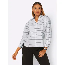CREATION L Klassische Bluse Langarm beige/schwarz 52
