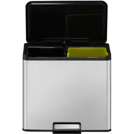 Eko Tretmülleimer Essential 2x15 L Mattsilber - Silber