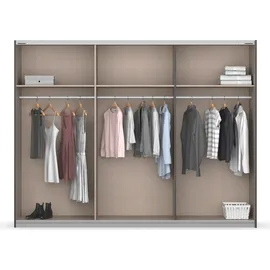 Rauch »Kleiderschrank Schrank Garderobe Schlafzimmerschrank BAREA«, Front- Auflage in moderner Lamellen-Optik und Spiegel MADE IN GERMANY beige