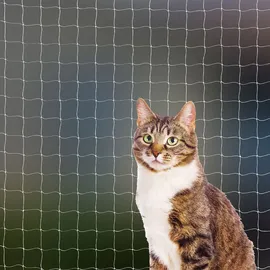ideoon Katzen Sicherheitsnetz 8 x 3 m Weiß