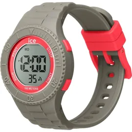 ICE-Watch Digitaluhr für Erwachsene - Ice Digit Dusty Coral - Graue Jungen/Unisexuhr mit Plastikarmband - 021623 (Small)