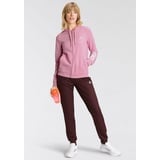 Adidas Essentials Logo French Terry Trainingsanzug Damen true pink / shadow maroon Gr. XS