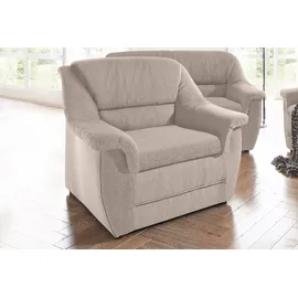 DOMO collection Sessel Lale Mikrofaser 98 x 88 x 93 cm Beige mit Rollen