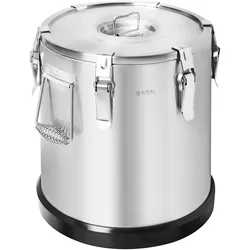 Thermobehälter Edelstahl - 22 L - Royal Catering - Gummiboden RC-TFT22