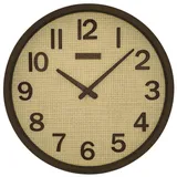 Holzwerk Wanduhr 30 cm BOHO Rattan braun