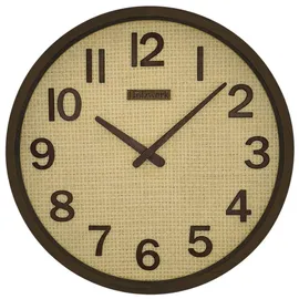 Holzwerk Wanduhr 30 cm BOHO Rattan braun