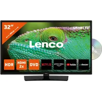 Lenco DVL-3273BK - 32-Zoll Smart TV Full HD - Fernseher mit integrierter DVD-Player - Netflix, YouTube & WLAN - HDMI - Ethernet - Bluetooth - schwarz