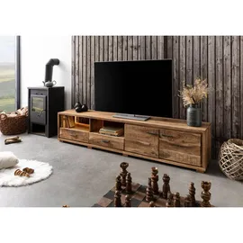 Wolf-Möbel BARK TV-Lowboard 220x40x47 cm Beige Massivholz