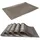 Intirilife 6x Platzset aus PVC in Grau - 45 x 30 cm - Tischset Tischmatte Untersetzer abwischbar hitzebeständig für Küche Esstisch