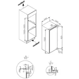 Amica EVKSS 351 215 Kühlschrank (E, 1020 mm hoch, Weiß)