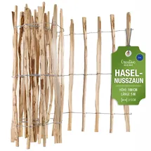 Creative Home Staketenzaun 500 x 100 cm Haselnuss