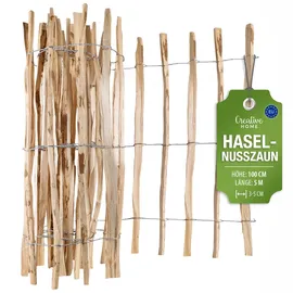 Creative Home Staketenzaun 500 x 100 cm Haselnuss