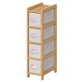 5five simply smart - feines Regal mit 4 Körben Tidy Box aus Bambus