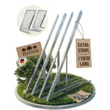 Drei Eichen Solarmodul-Halterung Balkonkraftwerk 118cm 3mm Stark. 2x Solarmodule. Wand Balkon Flachdach, (Für 2 Stück Photovoltaikmodule, Länge 118cm - Stärke 3mm, witterungsbeständiges stabiles Aluminium, Edelstahlschrauben)