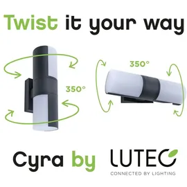 Lutec LED Außenwandleuchte Cyra