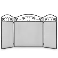 Costway Funkenschutzgitter, 3-teilige Faltbare Kamingitter, Kamin Funkenschutz, Kaminzaun mit