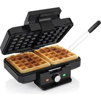 Tristar - Doppel Waffeleisen & Waffelgabel Dicke Belgische & Brüsseler Waffeln 22x13,5cm