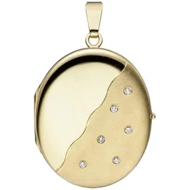 Jobo Medaillon oval 585 Gold Gelbgold
