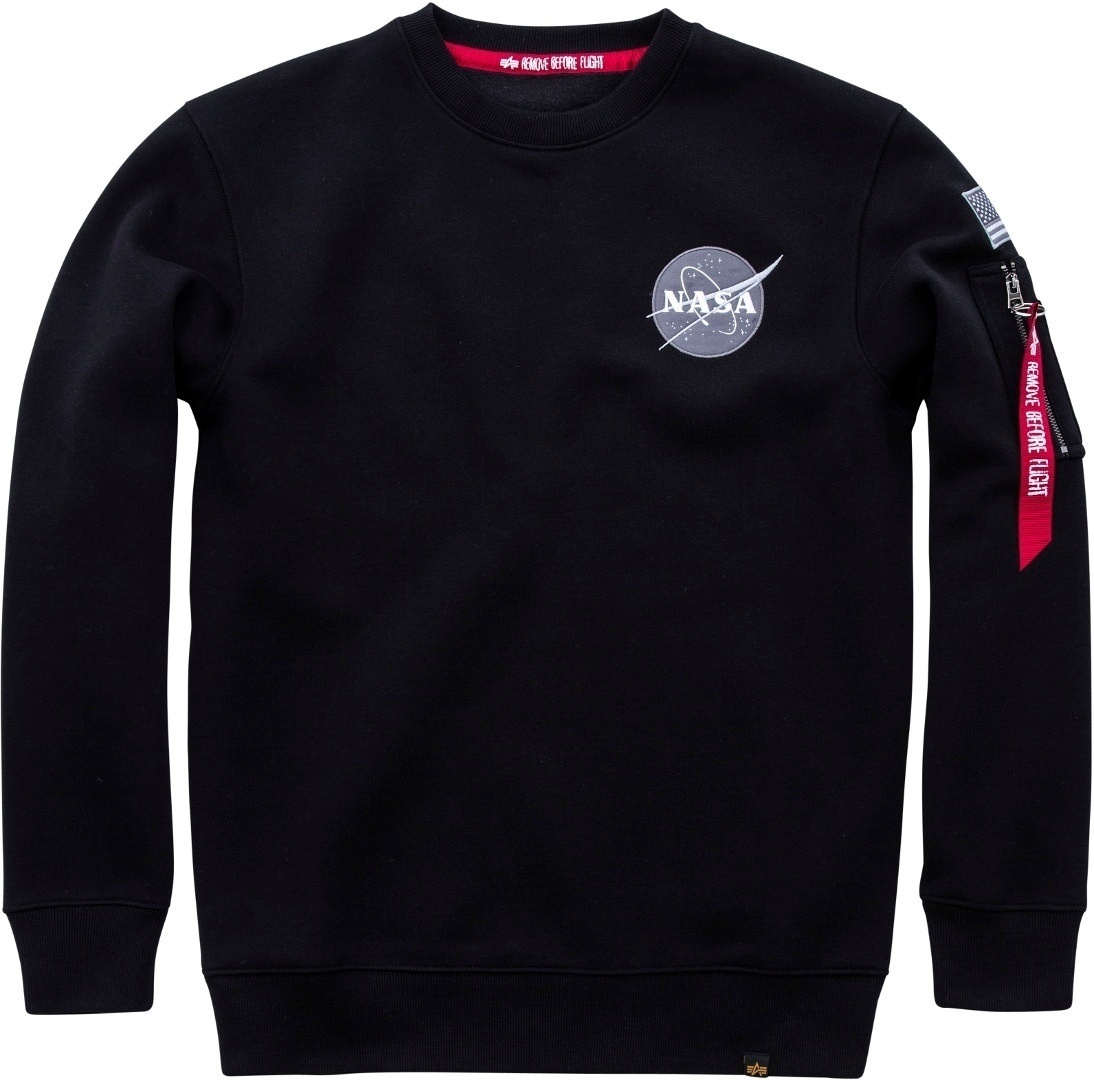 Alpha Industries Nasa Sweatshirt, zwart, S