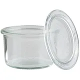 APS 82345 Original 12er Set WECK Gläser 200 ml mit Deckel, 9 cm, H: 6 cm, Sturzform, Einmachglas, Dekoglas, Dessertglas, Vorratsglas, spülmaschinengeeignet, Transparent