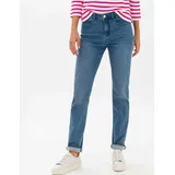 Brax Damen Five-Pocket-Hose Style MARY USED STONE BLUE, denim blau, Gr. 46K