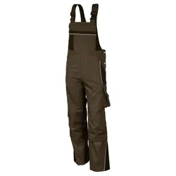 Latzhose „pro mg 245" - 44 - haselnuss/kastanie