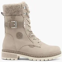 Komfort Schnürboots - Damen - beige
