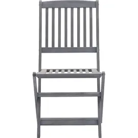 vidaXL Gartenstuhl klappbar 48 x 57 x 91 cm grau 2 St.