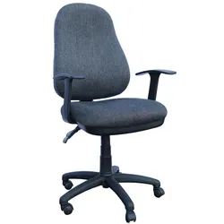Bürodrehstuhl mit Bandscheibensitz ergonomisch geformt anthrazit