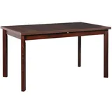 Esstisch LEON 5P Nussbaum ausziehbar, Maße 120-150x80x78 cm, 32 mm Tischplatte - Braun