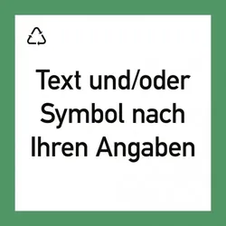 Dreifke® Aufkleber, Wertstoffkennzeichen - Text nach Ihren Angaben, Folie, 300x300 mm