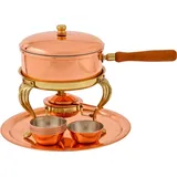 ich-zapfe Vollständiges Fondue, Fonduetopf - aus Kupfer mit Zinnschicht hergestellt.