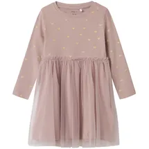 NAME IT Mädchen Nmfnadja Dress Noos Kleid, Deauville Mauve, 98