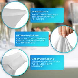 nyvi Stehtischhusse NYVIGala Ø 70-75 cm 2er Set Elastische Premium für gängige 110-120 cm hohe Bistrotische Farbe:Anthrazit;Größe:Ø -