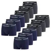 JACK & JONES JACJEANS TRUNKS unifarben Blau L 12er Pack