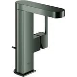 Grohe Plus Einhand-Waschtischbatterie M-Size, mit Zugstangen-Ablaufgarnitur - hard graphite gebürstet