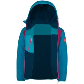 TROLLKIDS Sandvika Turnover Jacke - Bright Berry / Dark Turquoise / Madeira Blue - 152 cm