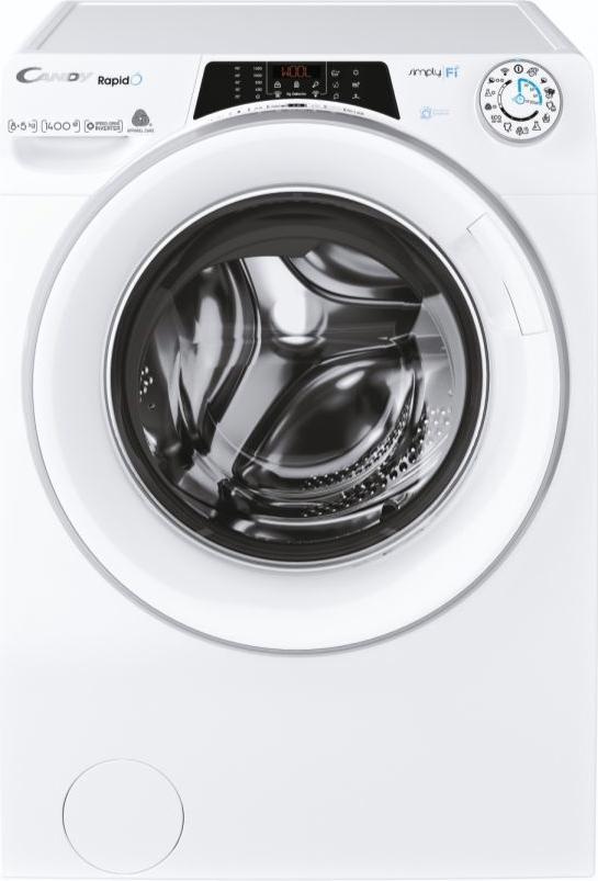 Candy RapidÓ ROW4854DWMSE/1-S washer dryer Freestanding Front-load White D, Waschtrockner, Weiss